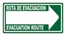 GS-129 SEÑALAMIENTO DE RUTA DE EVACUACION DERECHA INGLES ESPAÑOL